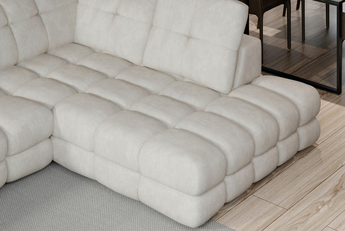 MEGA SOFFA i vävt tyg beige  - beige/svart, Design, trämaterial/trä (400/116/217cm) - Stylife
