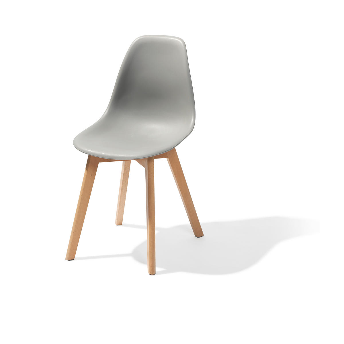 STUHL-SET 4 Stück stapelbar, UV-beständig   - Dunkelgrau, MODERN, Holz/Metall (47/83/53cm) - MID.YOU