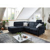 ECKSOFA in Flachgewebe Dunkelblau  203/227 cm  - Schwarz/Dunkelblau, MODERN, Textil/Metall (203/227cm) - Beldomo System