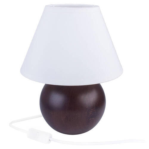 TISCHLEUCHTE 20/27 cm   - Wengefarben, KONVENTIONELL, Holz (20/27cm)