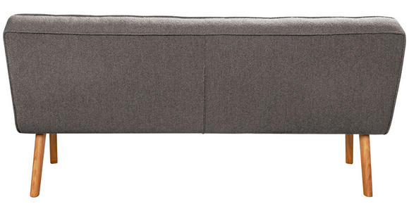 SITZBANK 183/90/79 cm Webstoff Grau Eiche vollmassiv  - Eichefarben/Grau, Design, Holz/Textil (183/90/79cm) - Linea Natura