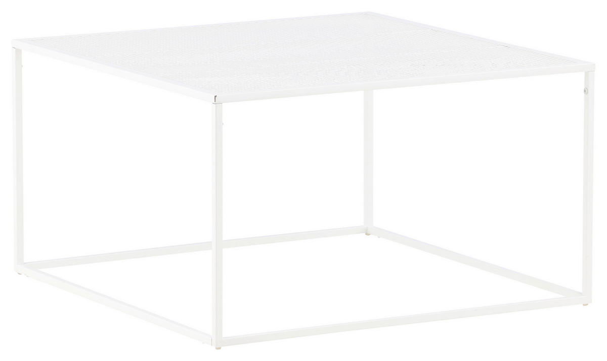 COUCHTISCH 80/80/45 cm quadratisch Weiß  - Weiß, Design, Metall (80/80/45cm) - Livetastic