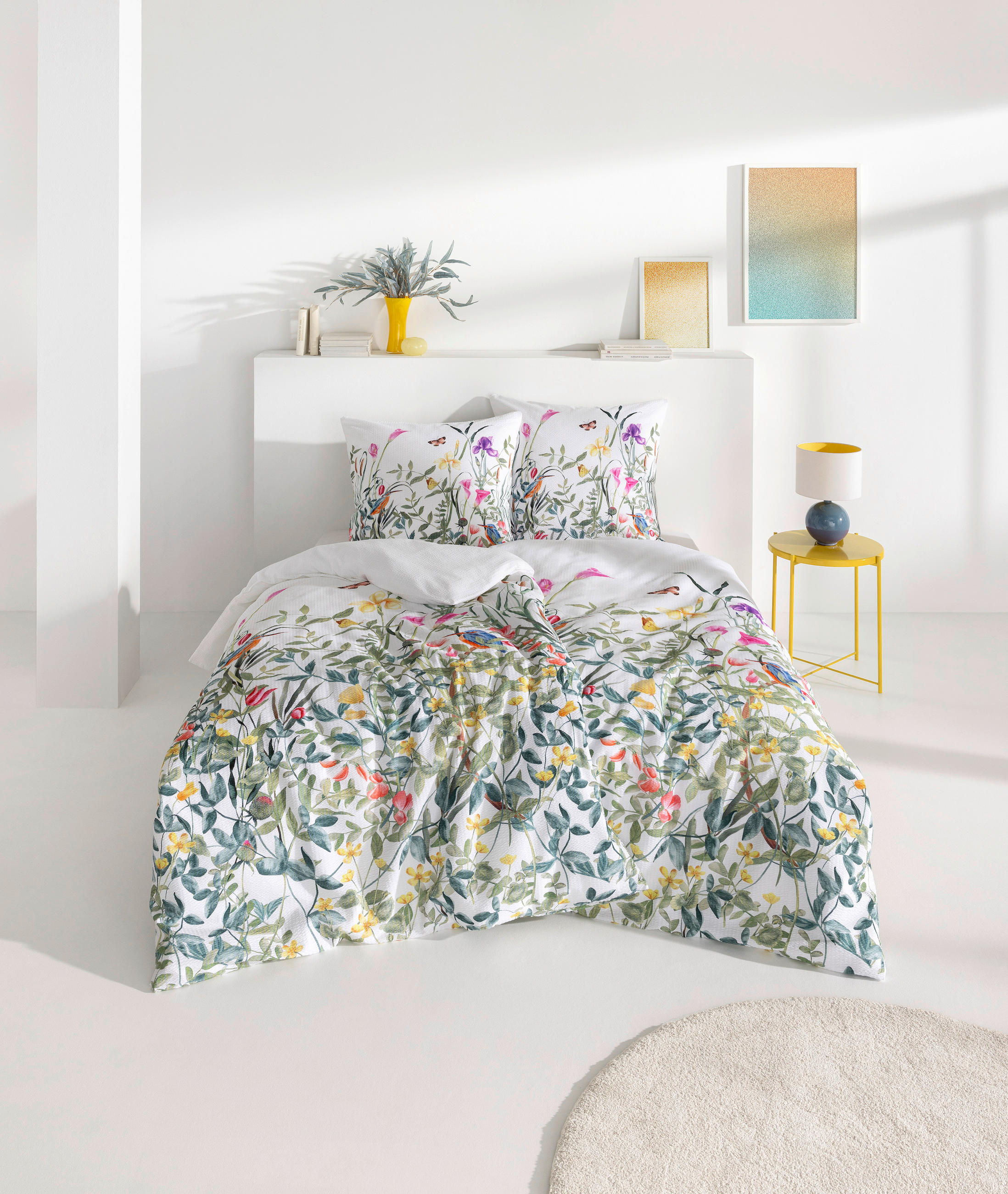 BETTWÄSCHE 155/220 cm Impulse Seersucker  - Grün, Design, Textil (155/220cm) - Estella