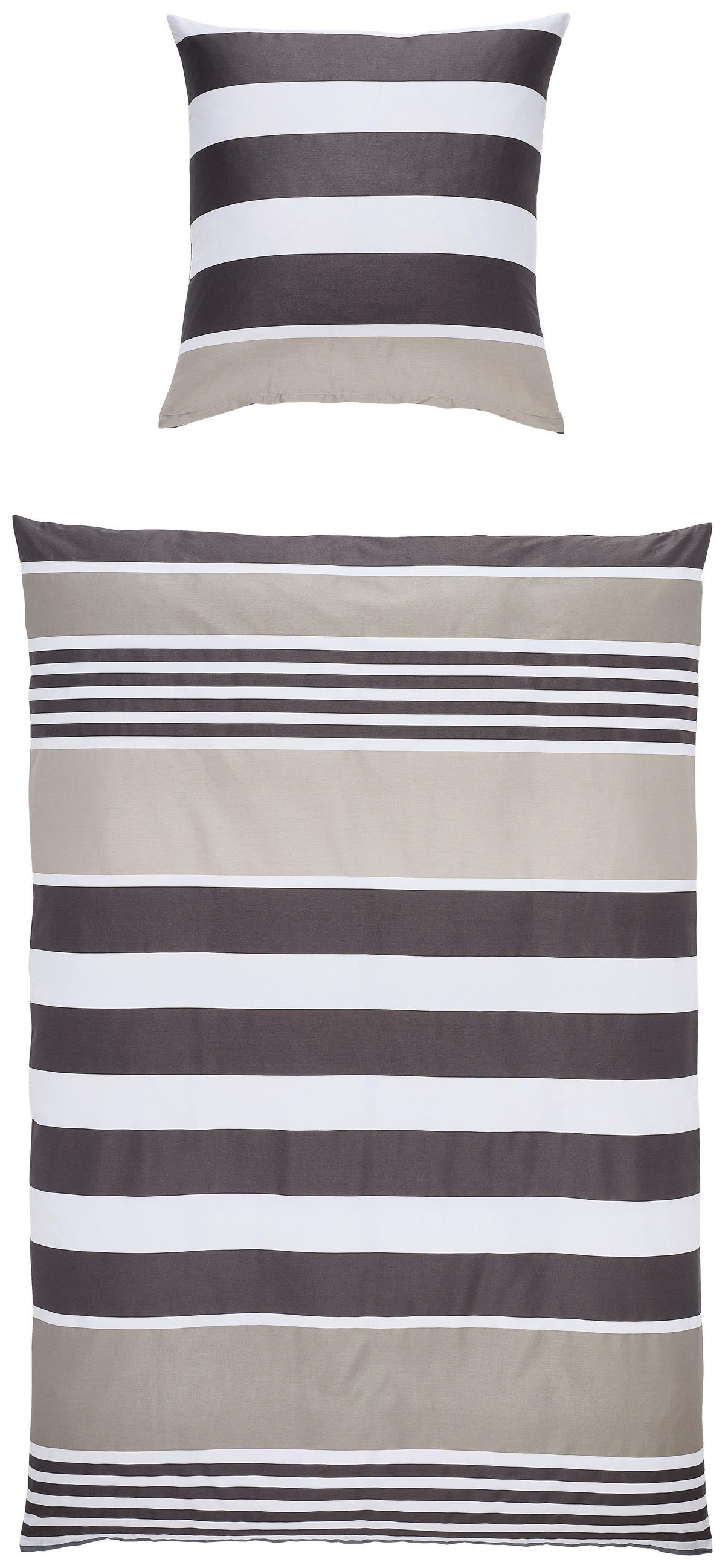 BETTWÄSCHE Satin 155/220 cm  - Hellbraun, Design, Textil (155/220cm) - Janine