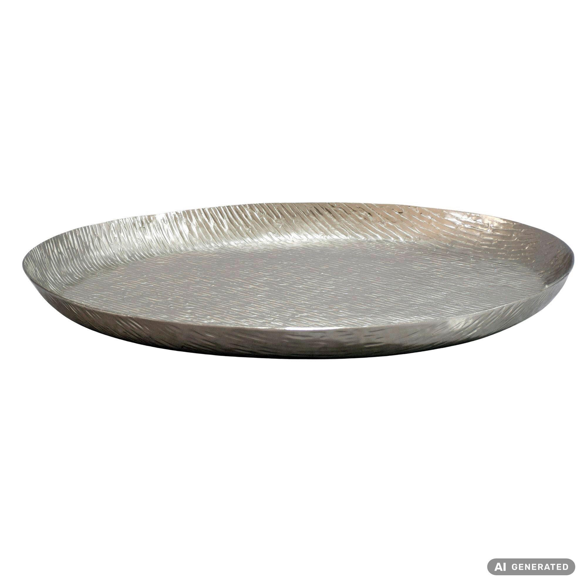Livetastic Dekoschale Silber 50x4x50 cm