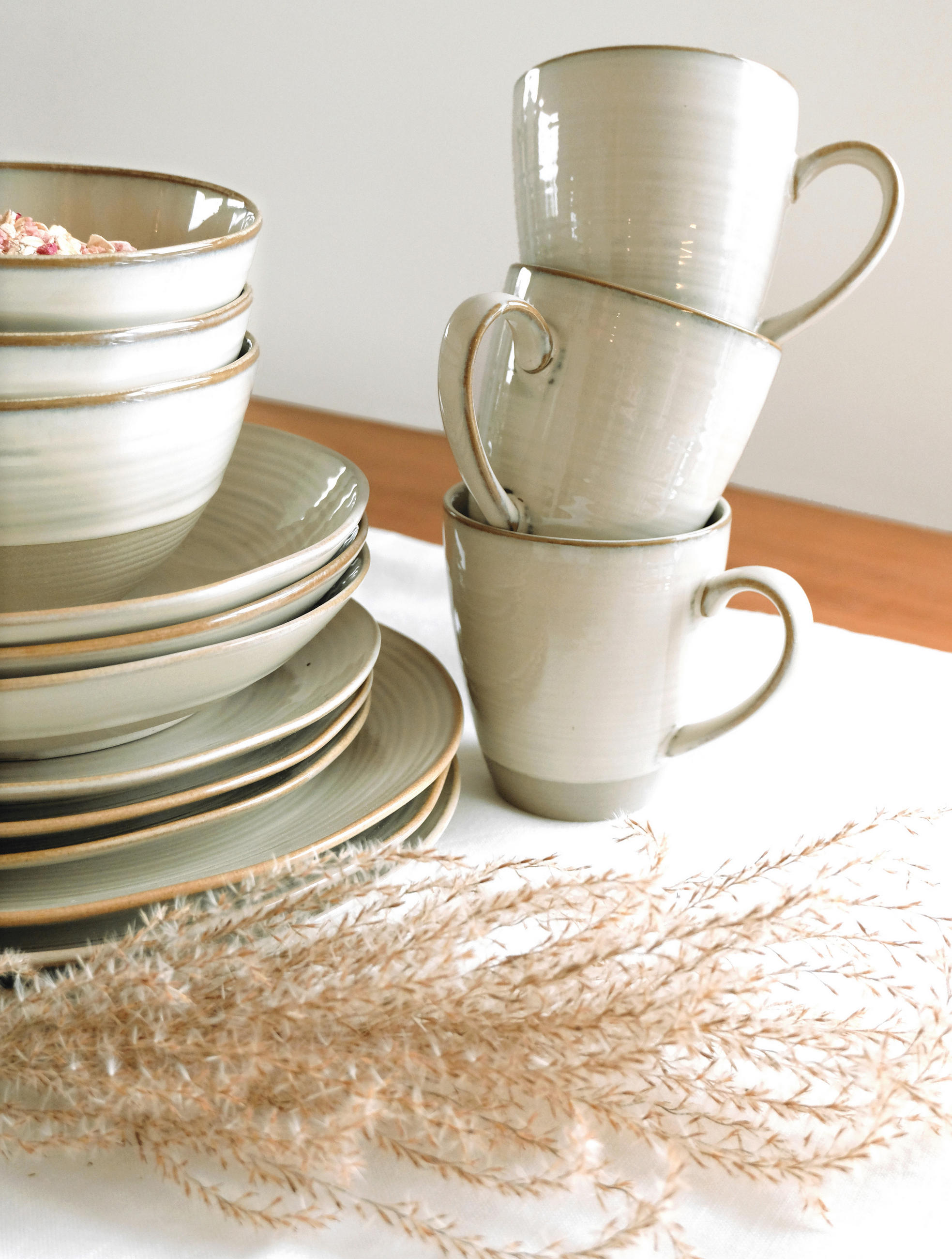 FRÜHSTÜCKSSET Nottingham  - Beige, Basics, Keramik - Mäser