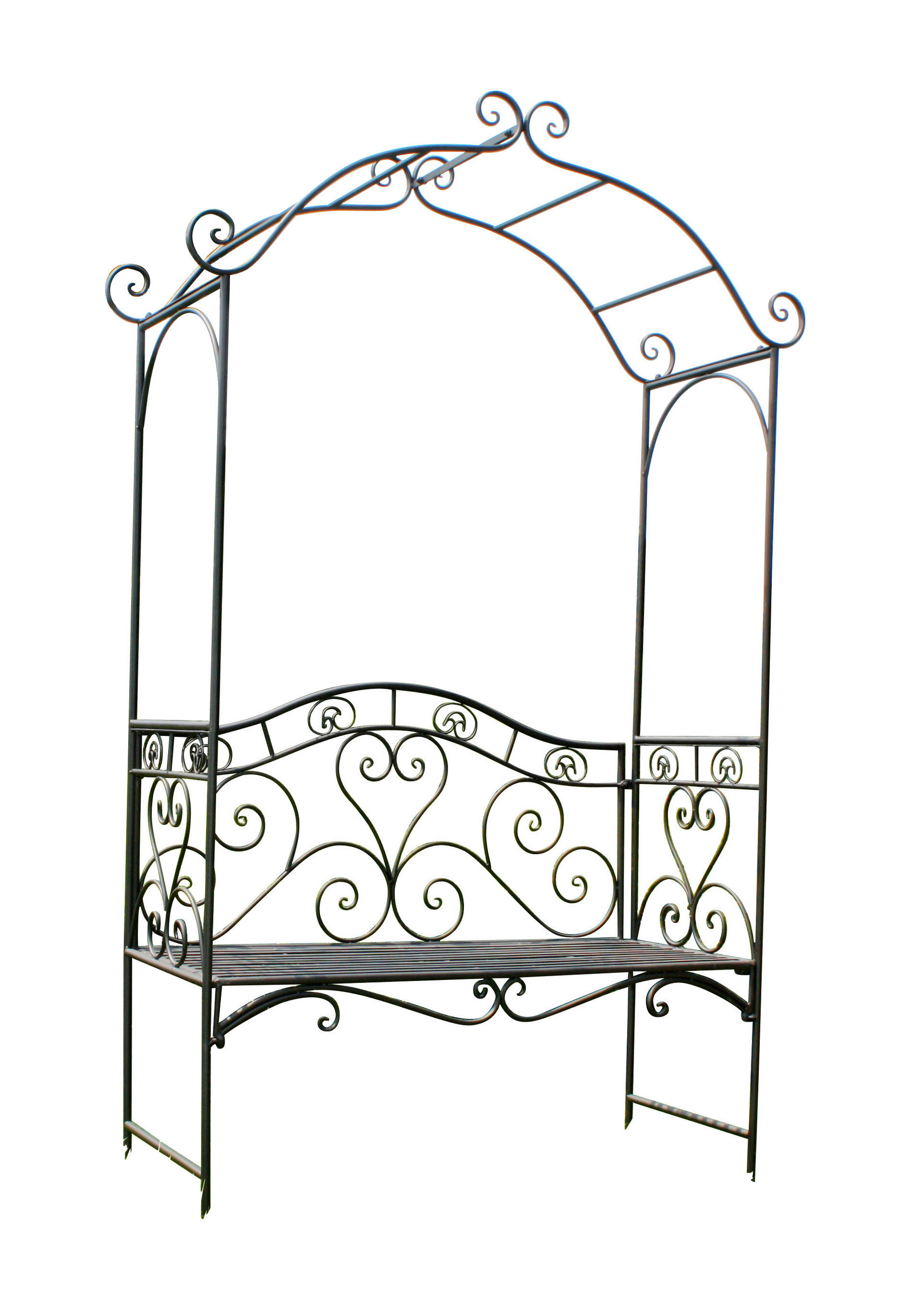Gartenbank Stahl 2-sitzer Colima Mit Rosenbogen