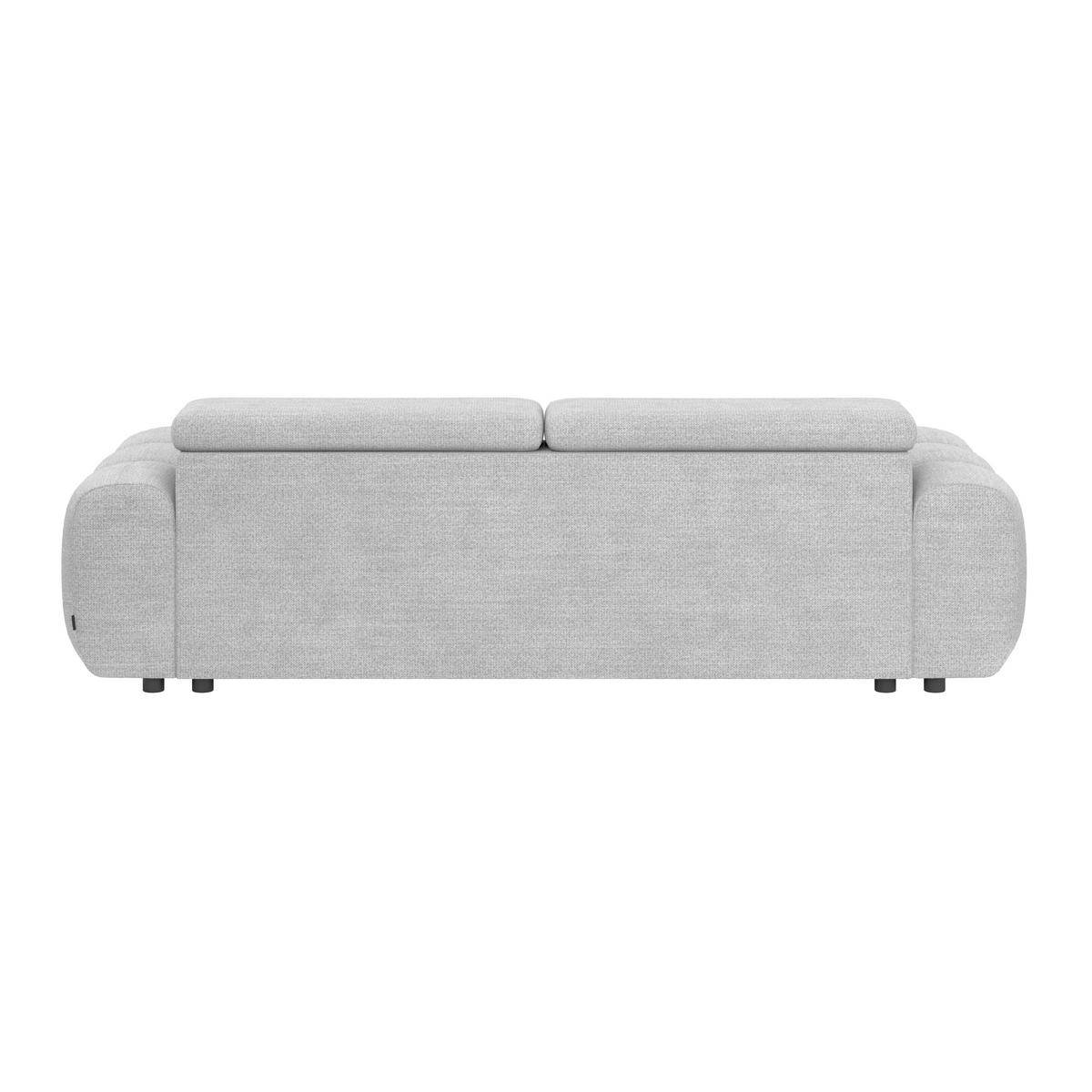 BIGSOFA Webstoff Hellgrau  - Hellgrau/Schwarz, Design, Kunststoff/Textil (248/77-97/108cm) - Welnova