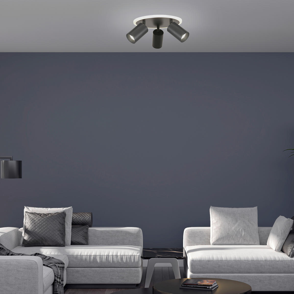 LED-DECKENSTRAHLER Parma  14/24/24 cm  - Schwarz, Design, Metall (14/24/24cm)