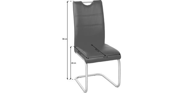SCHWINGSTUHL in Metall, Textil Braun, Edelstahlfarben - Edelstahlfarben/Braun, Design, Textil/Metall (43/98/58cm) - Xora