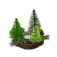 KARÁCSONYFA - zöld, Basics, műanyag (13/13/12cm)
