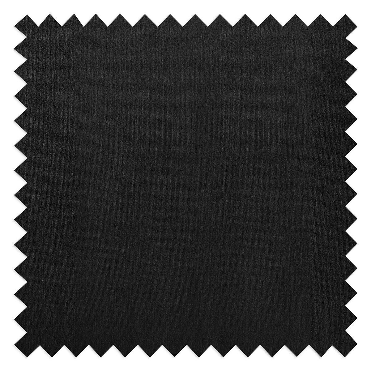 RÉCAMIERE Samt Schwarz  - Schwarz/Braun, Design, Holz/Textil (185/93/75cm) - Livetastic