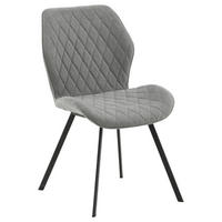 STUHL-SET 2 Stück  in Stahl Textilgeflecht  - Schwarz/Grau, Design, Textil/Metall (50/90/63cm) - Livetastic