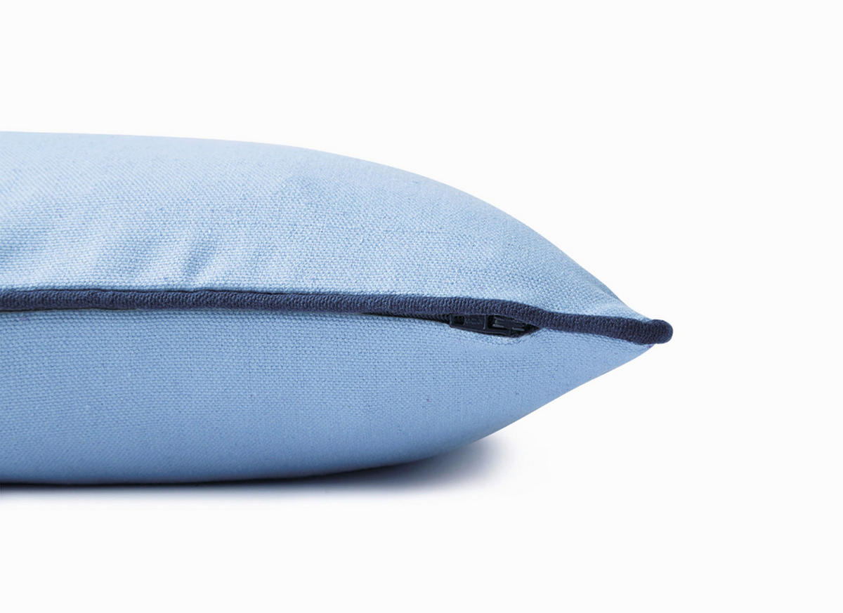KISSENHÜLLE Dove Signature 40/40 cm  - Blau/Hellblau, KONVENTIONELL, Textil (40/40cm) - Tom Tailor
