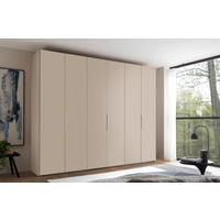 DREHTÜRENSCHRANK 298/222/63 cm,  in Elfenbein, 6 Tür(en)  - Elfenbein/Alufarben, Design, Holzwerkstoff/Metall (298/222/63cm) - Dieter Knoll