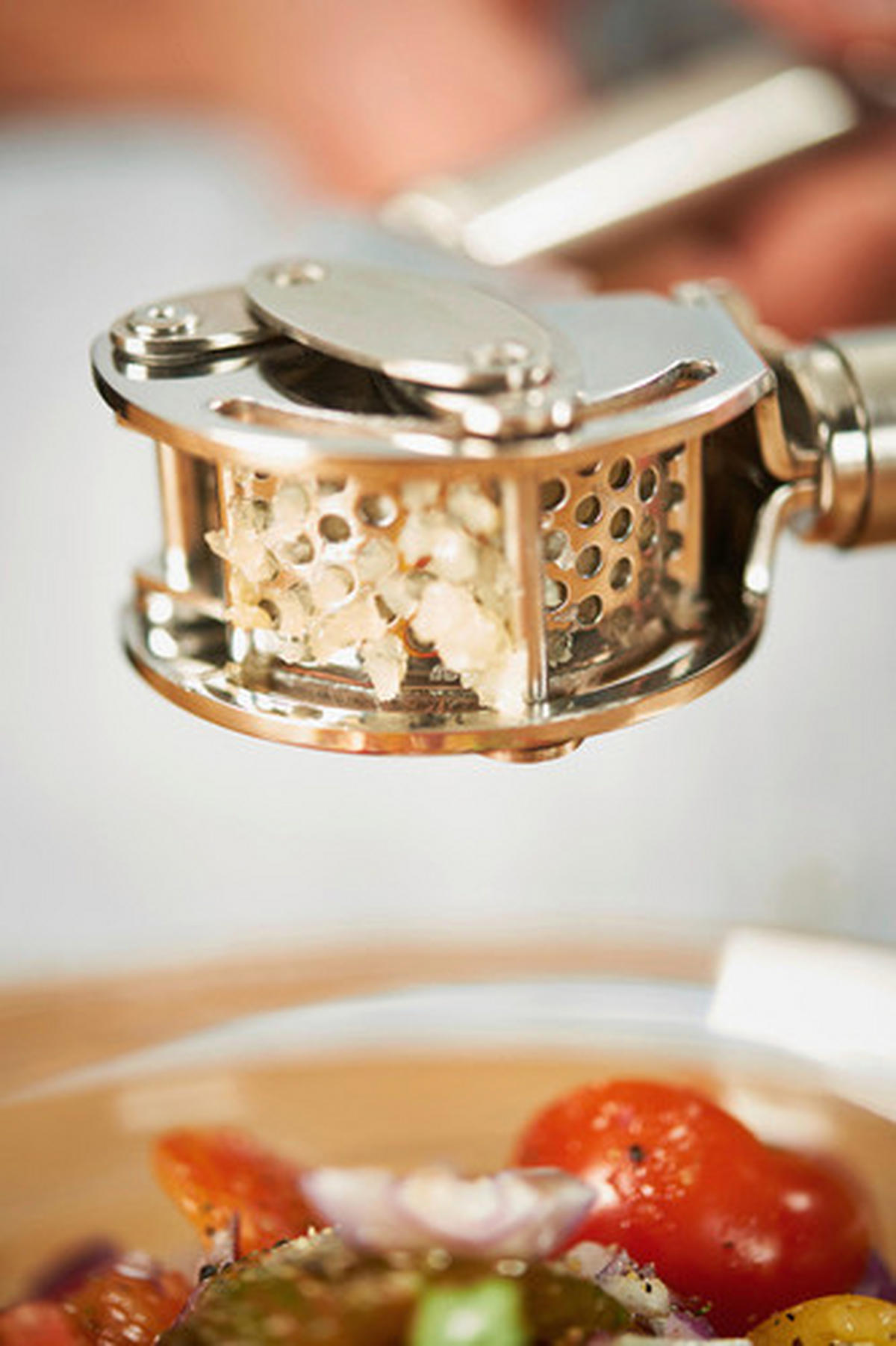 KNOBLAUCHPRESSE  - Edelstahlfarben, Basics, Metall (20cm) - Rösle