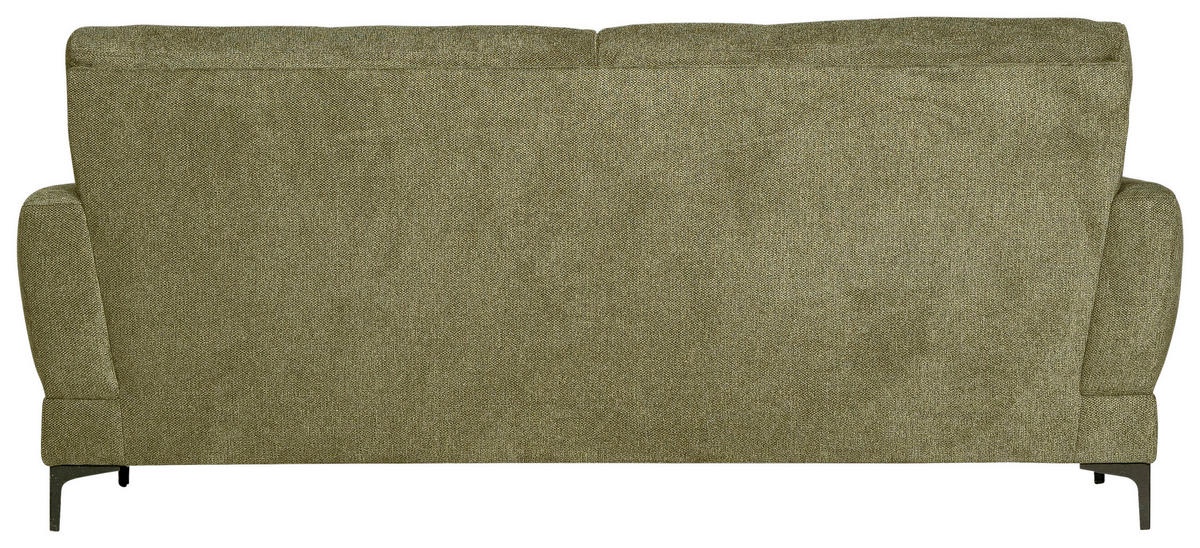 3-SITS SOFFA i struktur olivgrön  - olivgrön/svart, Klassisk, metall/trä (225/98/101cm) - Johann Jakob