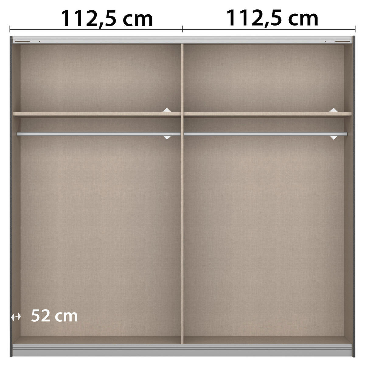 SCHWEBETÜRENSCHRANK  in Weiß, Weiß Hochglanz  - Weiß Hochglanz/Weiß, MODERN, Glas/Holzwerkstoff (226/210/62cm) - Rauch Möbel