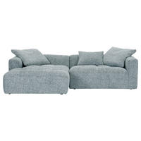 ECKSOFA Mintgrün  - Schwarz/Mintgrün, KONVENTIONELL, Kunststoff/Textil (170/276cm) - Carryhome