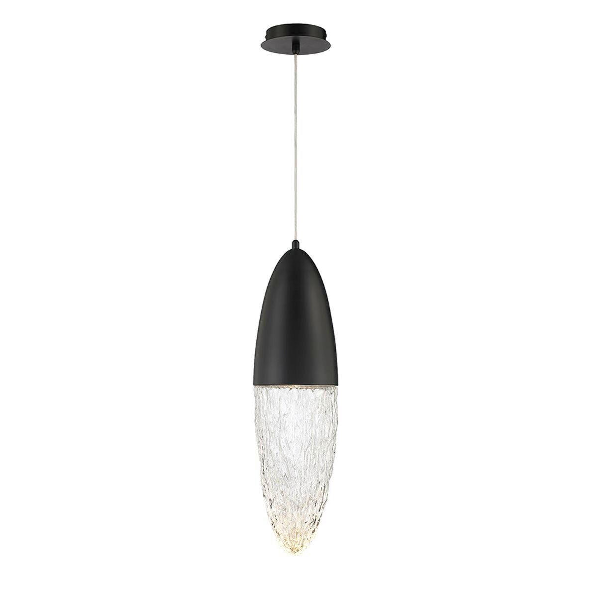PENDELLEUCHTE    - Schwarz, Konventionell, Glas/Metall (61,5/16,5/70cm) - Elstead Lighting