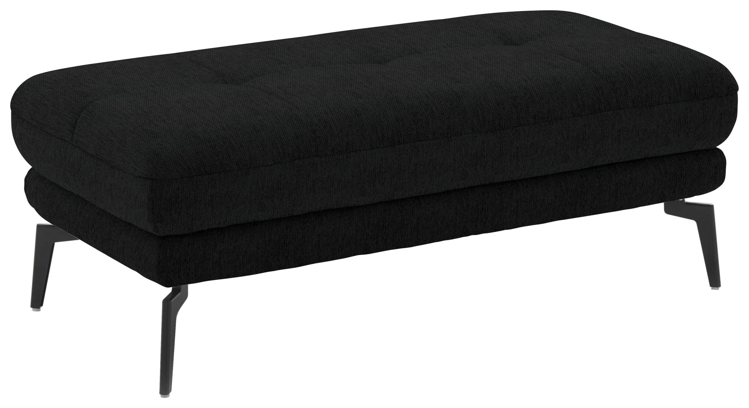 HOCKER in Textil Schwarz  - Schwarz, Design, Textil/Metall (132/45/68cm) - Beldomo Style
