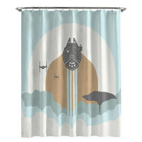 DUSCHVORHANG Star Wars 183/178 cm  - Grau, Basics, Textil (183/178cm)