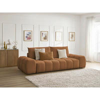 SCHLAFSOFA Flachgewebe Orange  - Schwarz/Orange, MODERN, Kunststoff/Textil (278/115/90cm) - Livetastic