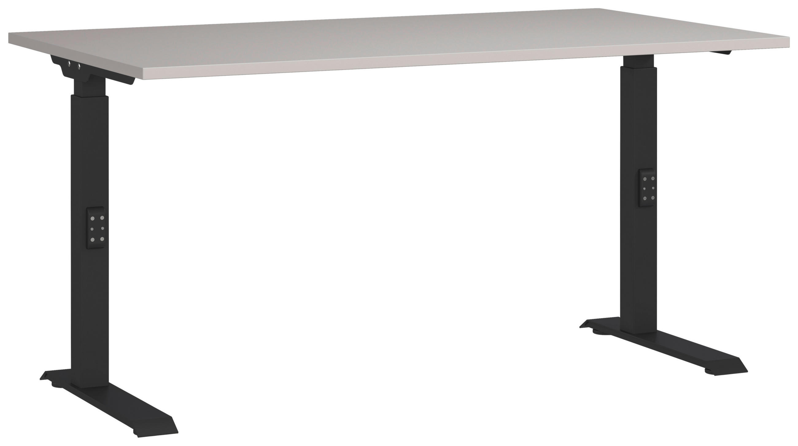 SCHREIBTISCH 140/80/68-91 cm  in Schwarz, Kaschmir  - Kaschmir/Schwarz, MODERN, Holzwerkstoff/Metall (140/80/68-91cm) - Germania