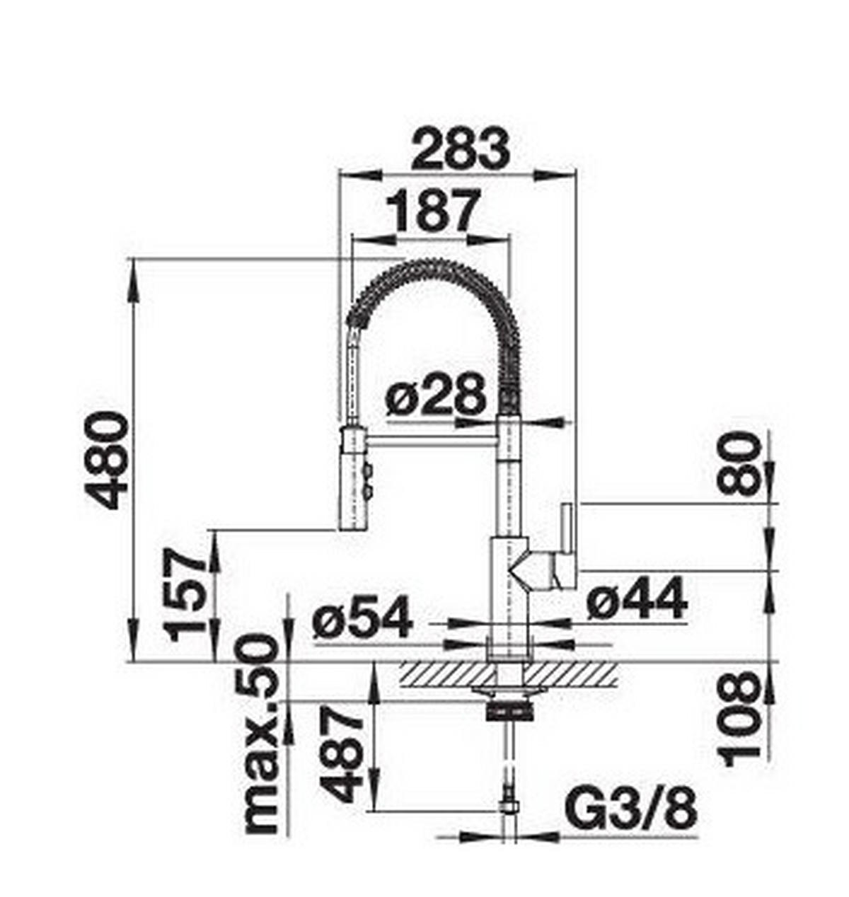 KÜCHENARMATUR 521476  - Chromfarben, Basics, Metall (10,2/47,6/23cm) - Blanco