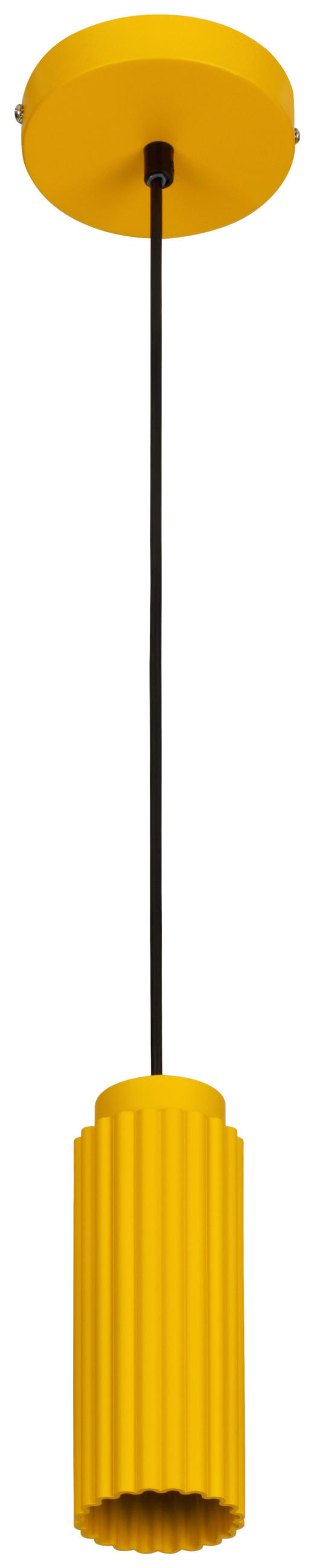 HÄNGELEUCHTE 6,5/120 cm   - Gelb, Design, Metall (6,5/120cm) - Collet's Monde