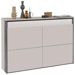 SCHUHSCHRANK  in 139,4/97,5/24,3 cm  - Beige/Schwarz, KONVENTIONELL, Holzwerkstoff (139,4/97,5/24,3cm) - Voleo