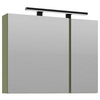 SPIEGELSCHRANK 90/75/18 cm  - Grün, Modern, Glas/Holzwerkstoff (90/75/18cm) - Welnova