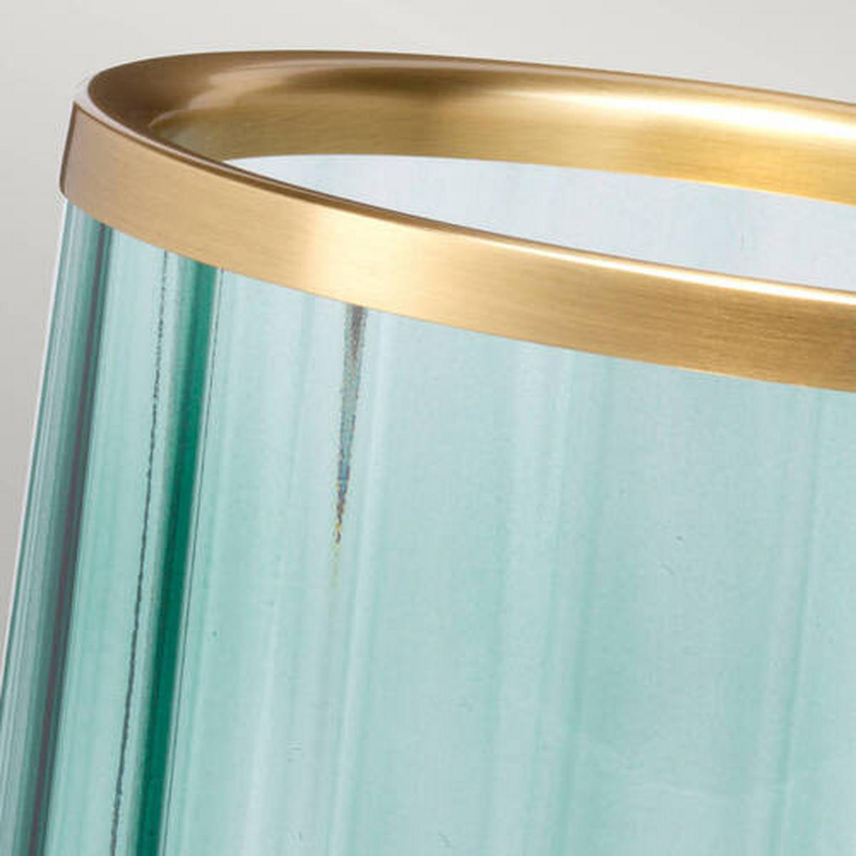 TISCHLEUCHTE - Messingfarben/Grün, Konventionell, Glas/Metall (17.1/36.4cm) - Elstead Lighting