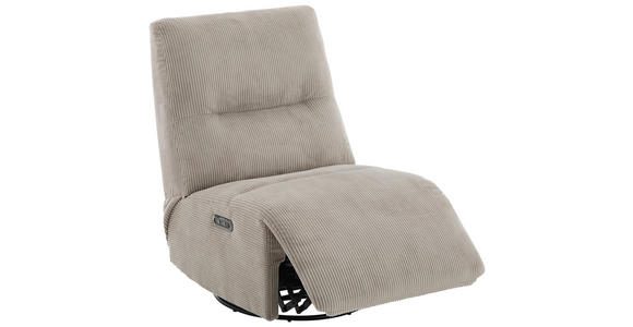 RELAXSESSEL Cord Rücken echt    - Schwarz/Grau, Design, Textil/Metall (74/105/92cm) - Carryhome