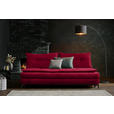 SCHLAFSOFA in Flachgewebe Rot  - Rot/Schwarz, MODERN, Textil/Metall (208/73/92/102cm) - Novel