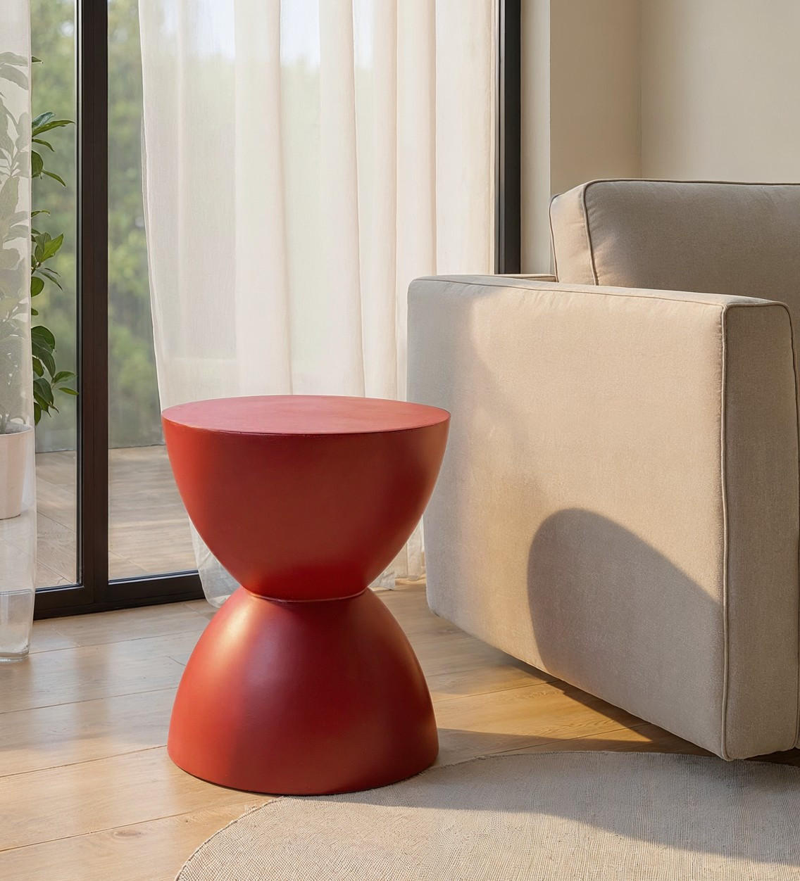 COUCHTISCH 32/32/40 cm Bordeaux  - Bordeaux, Design, Stein (32/32/40cm) - MID.YOU