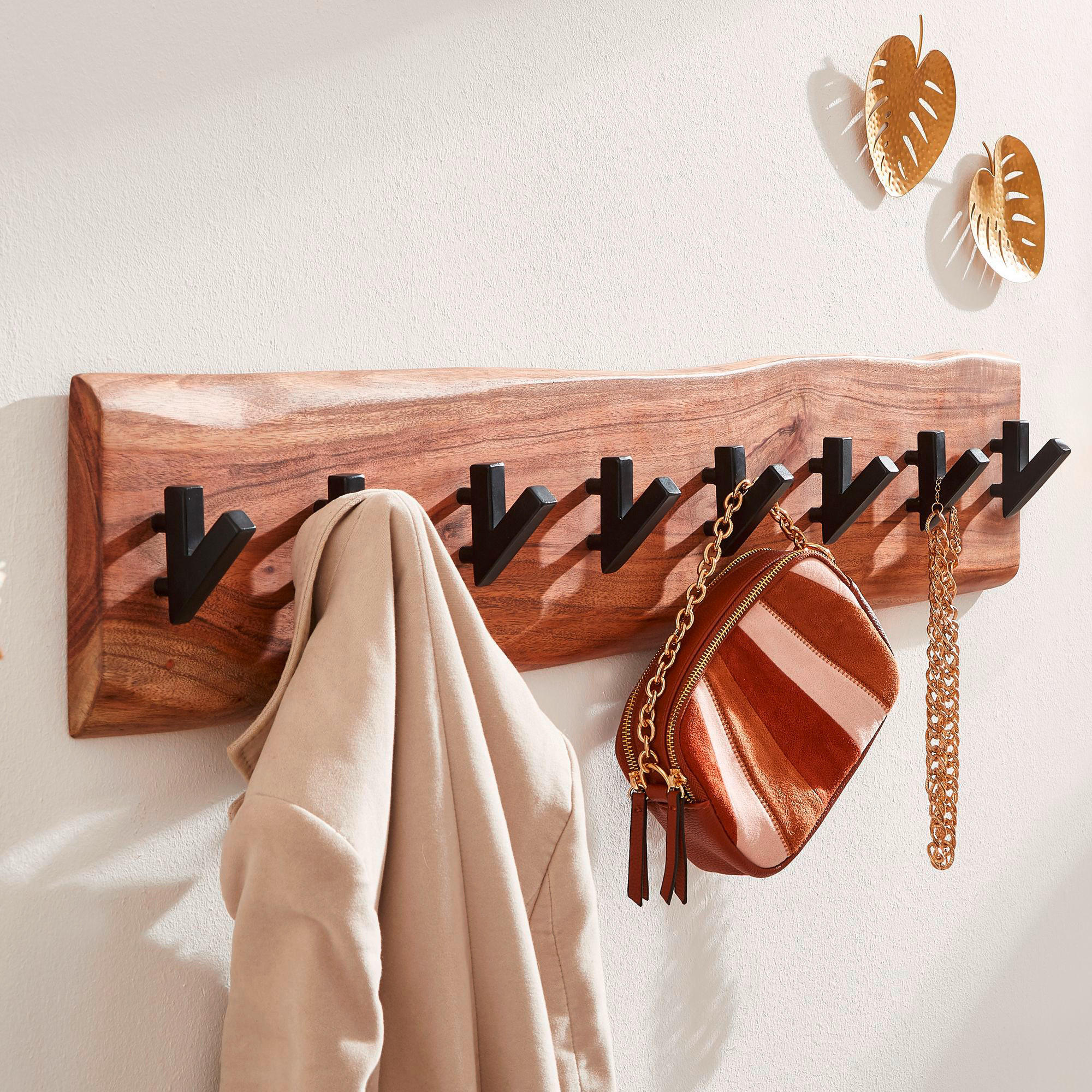 WANDGARDEROBE  in Akazie massiv Akaziefarben  - Akaziefarben, MODERN, Holz (90/19/9cm) - MID.YOU