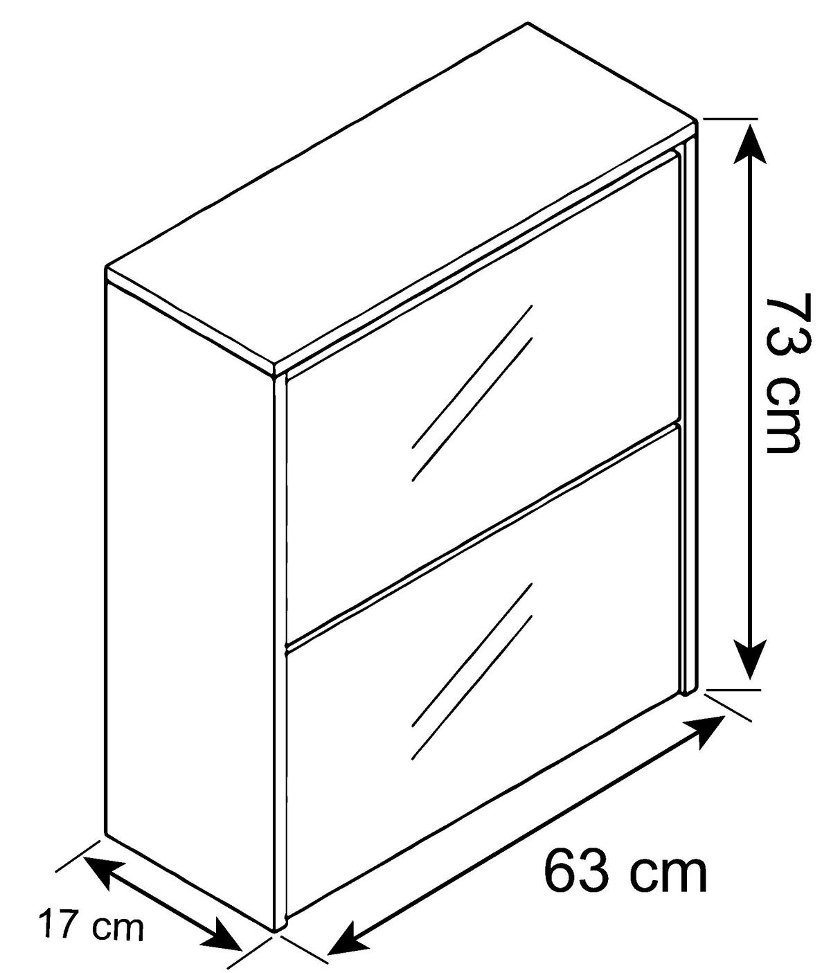 SCHUHKIPPER  in 63/73/17 cm  - Weiß, KONVENTIONELL, Holzwerkstoff (63/73/17cm) - MID.YOU