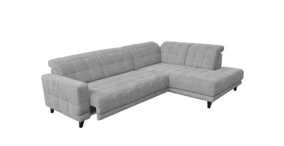 ECKSOFA in Webstoff Grau 302/216 cm - Schwarz/Grau, Design, Holz/Textil (302/216cm) - Xora
