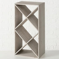 WEINREGAL  - Grau, Basics, Holz (29/80/39cm) - Boltze Home