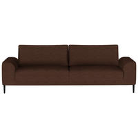 SCHLAFSOFA  mit Stoffauswahl, Schlafen auf Sitzhöhe, Armteil links, Armteil rechts Cord Dunkelbraun  - Dunkelbraun/Schwarz, Design, Textil/Metall (250/89/105cm) - Livetastic