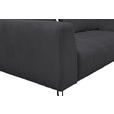 BIGSOFA  in Cord Anthrazit  - Anthrazit/Schwarz, KONVENTIONELL, Textil/Metall (246/100/116cm) - Carryhome