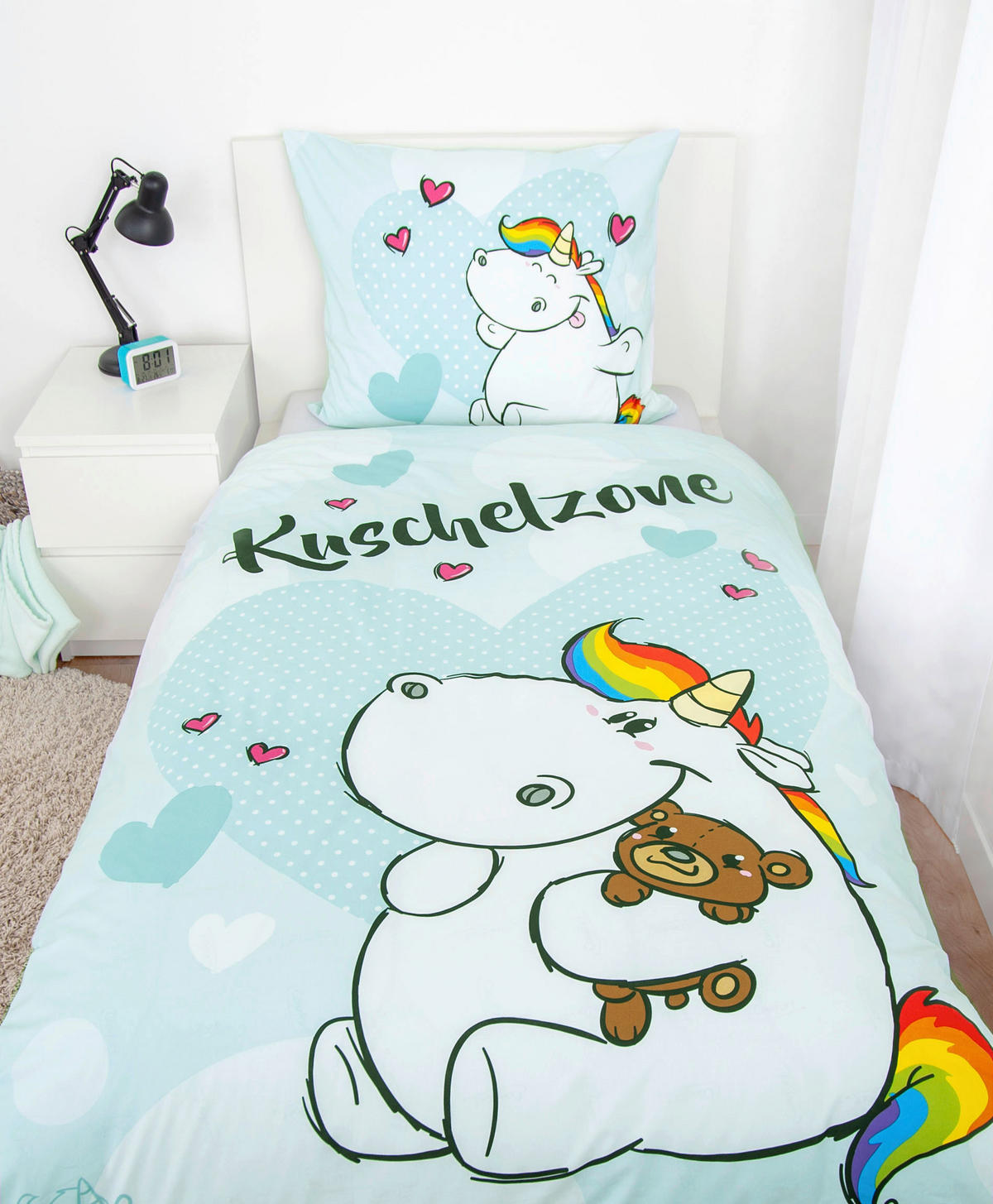 JUGENDBETTWÄSCHE 135/200 cm  - Mintgrün, Basics, Textil (135/200cm) - Herding