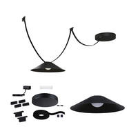 SEILSYSTEM ULine 35,0/9,0 cm  - Schwarz, Basics, Kunststoff/Metall (35,0/9,0cm) - Paulmann