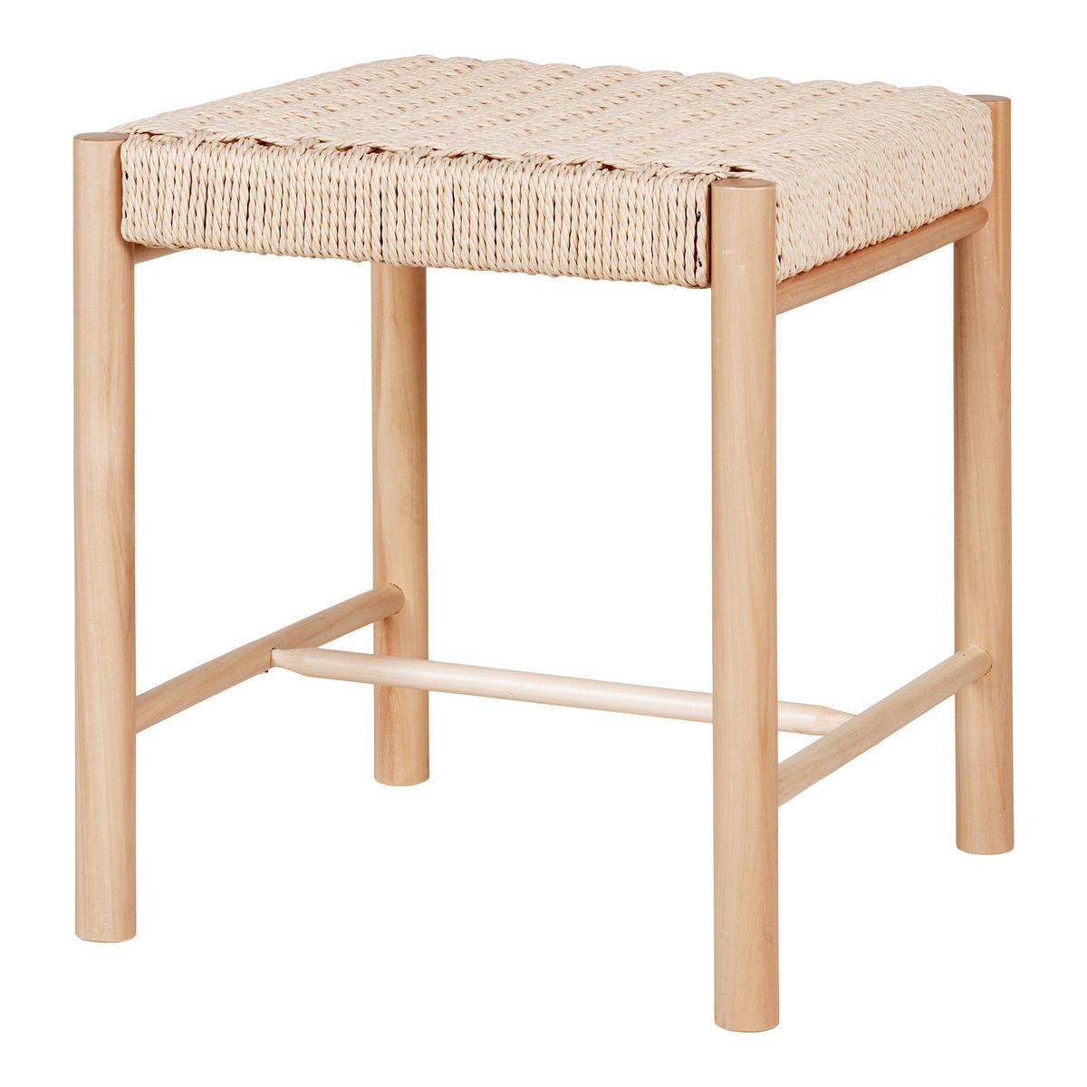 HOCKER in Holz Naturfarben  - Naturfarben, Basics, Holz/Papier (42/46.5/42cm)