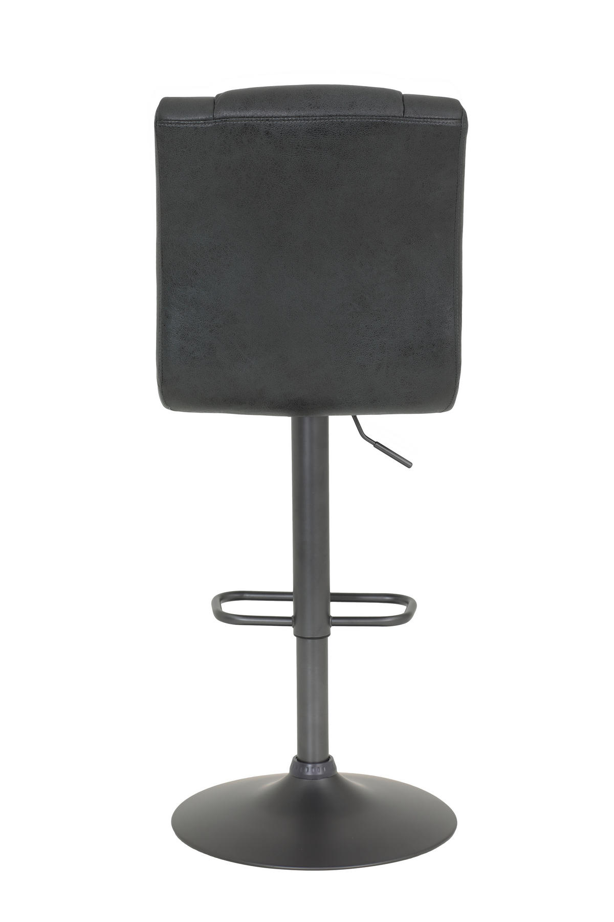 BARHOCKER Mikrofaser Anthrazit, Grau Stahl Sitzfläche 360° drehbar, abwischbar  - Anthrazit/Grau, MODERN, Textil/Metall (43/102-123/56,5cm) - MID.YOU