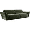 BIGSOFA Chenille Olivgrün  - Schwarz/Olivgrün, KONVENTIONELL, Kunststoff/Textil (300/91/116cm) - Cantus