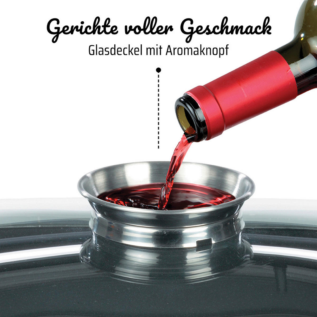 KOCHTOPFSET GOURMET GRANIT 5-teilig  - Schwarz, Basics, Metall - GSW