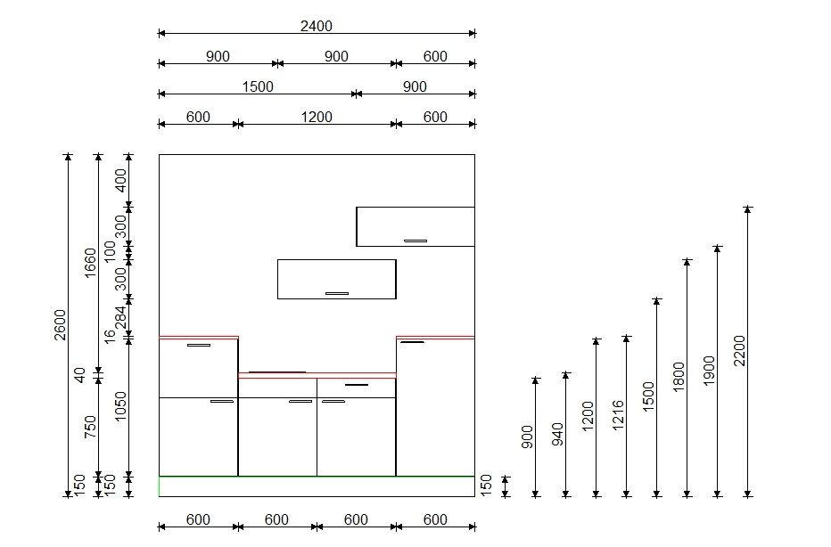 KÜCHENBLOCK 240 cm   in Weiß, Eichefarben  - Edelstahlfarben/Eichefarben, KONVENTIONELL, Holzwerkstoff/Metall (240cm) - Welnova