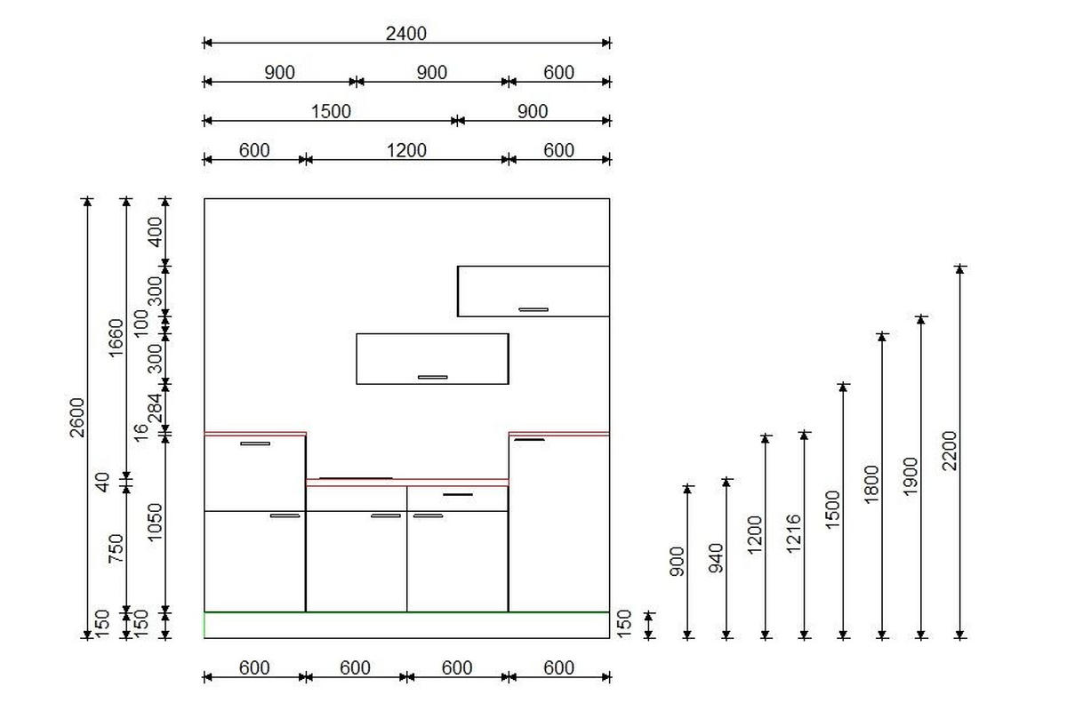 KÜCHENBLOCK 240 cm   in Weiß, Eichefarben  - Edelstahlfarben/Eichefarben, KONVENTIONELL, Holzwerkstoff/Metall (240cm) - Welnova